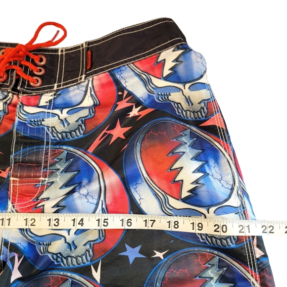 Dragon Fly Greatful Dead Vintage Y2K All Over Print AOP Swim Trunks Shorts  32 - Picture 7 of 11